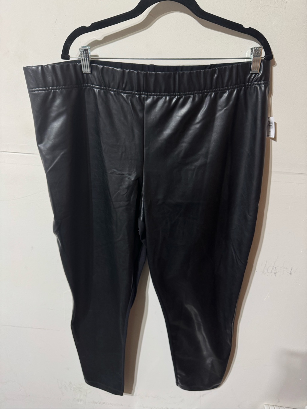 Black Faux Leather New Leggings